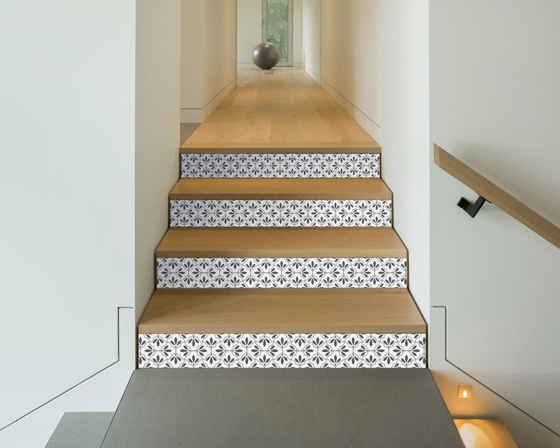 FLFK Wallpaper Border Black and White Patterns Peel and Stick Wall Border Self Adhesive Wallpapers for Living Room Bedroom Kitchen Bathroom 6"x240" - Image 5